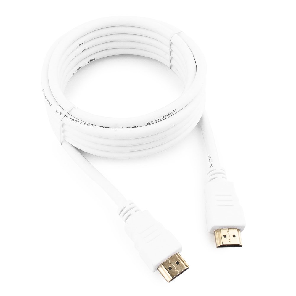 Кабель Gembird Cablexpert HDMI 19M v1.4 3m White CC-HDMI4-W-10 в Москвe