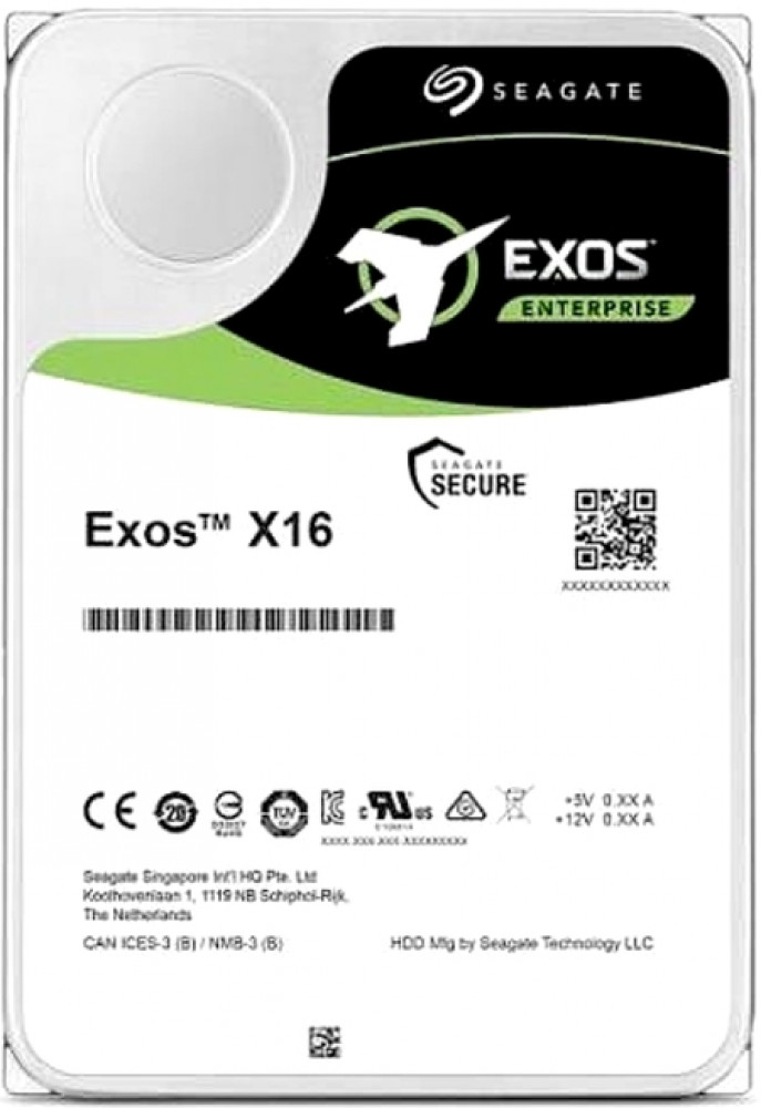 Жесткий диск (HDD) Seagate 10Tb Exos X16, 3.5", 7.2K, 256Mb, 4Kn/512e, SATA3 (ST10000NM001G)