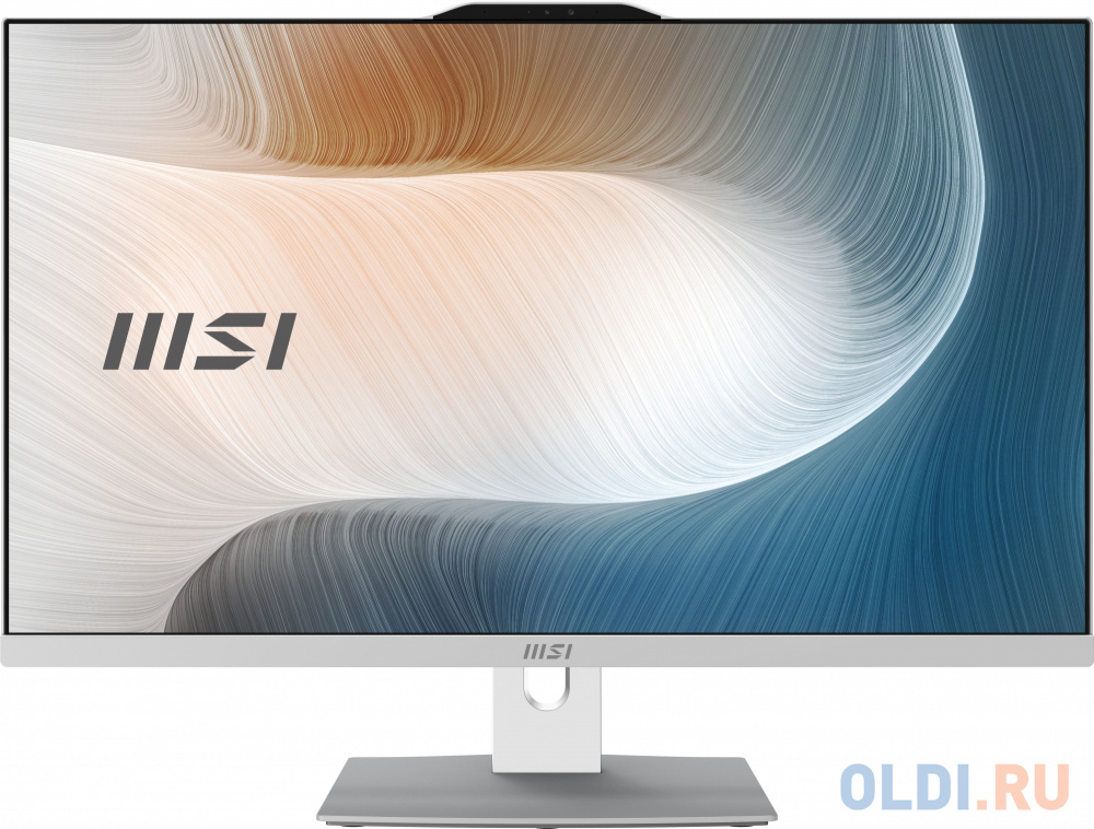 Моноблок MSI Modern AM272P 12M-299XRU 27" Full HD i7 1260P (2.1) 32Gb SSD1Tb Iris Xe noOS GbitEth WiFi BT 120W клавиатура мышь Cam белый 1920x108