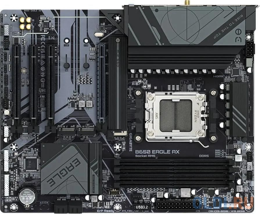 Материнская плата Gigabyte B650 EAGLE AX SocketAM5 AMD B650 4xDDR5 ATX AC`97 8ch(7.1) GbLAN RAID+HDMI+DP в Москвe