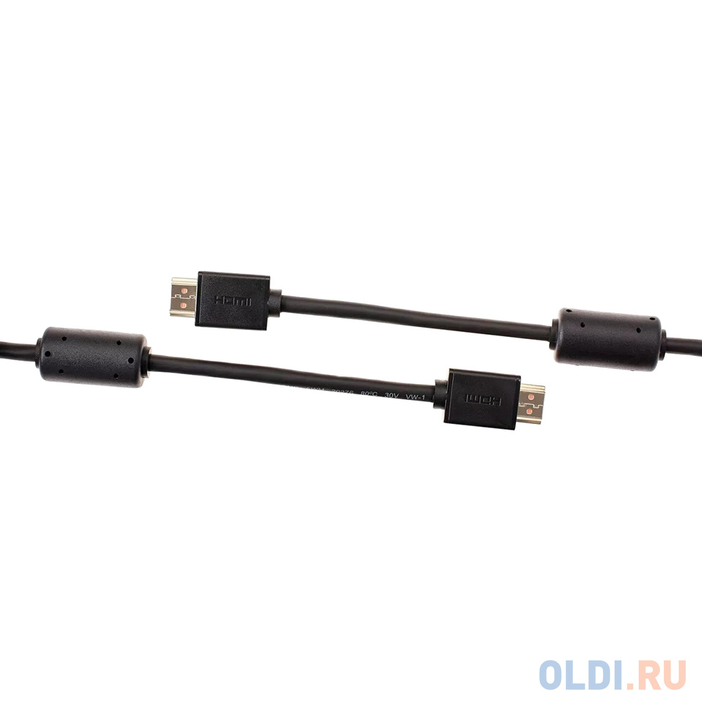 Кабель HDMI-19M --- HDMI-19M ver 2.0+3D/Ethernet ,2m, 2 фильтраTelecom <TCG215F-2M>