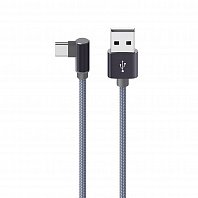 Кабель USB 2.0(Am)-Type-C, угловой, 1м, серый Borofone Express BX26