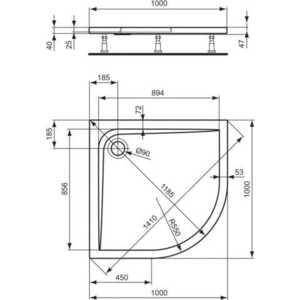 Душевой поддон Ideal Standard Ultra flat 100х100 см (K517701) в Москвe