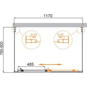 Душевой уголок Cezares Molveno AH-12 120x80 прозрачный, хром (MOLVENO-AH-12-120/80-C-Cr-IV) в Москвe