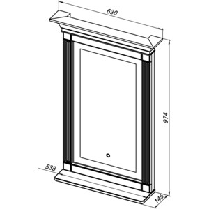 Зеркало Aquanet Монте 50х100 (288970)