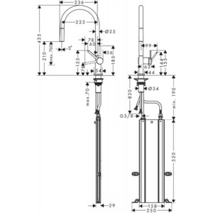 Смеситель для кухни Hansgrohe Talis хром (72802000)