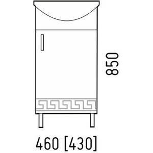 Тумба под раковину Corozo Олимп 43х25 белая (SD-00000321) в Москвe