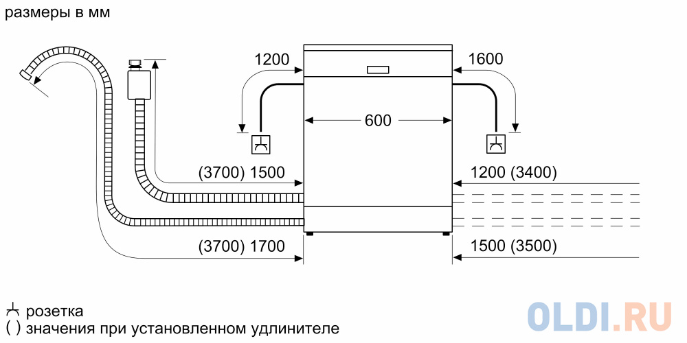 Посудомоечная машина встраив. Bosch SMV24AX00K 2400Вт полноразмерная