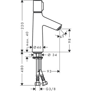 Смеситель для раковины Hansgrohe Talis Select S хром глянцевый (72043000)