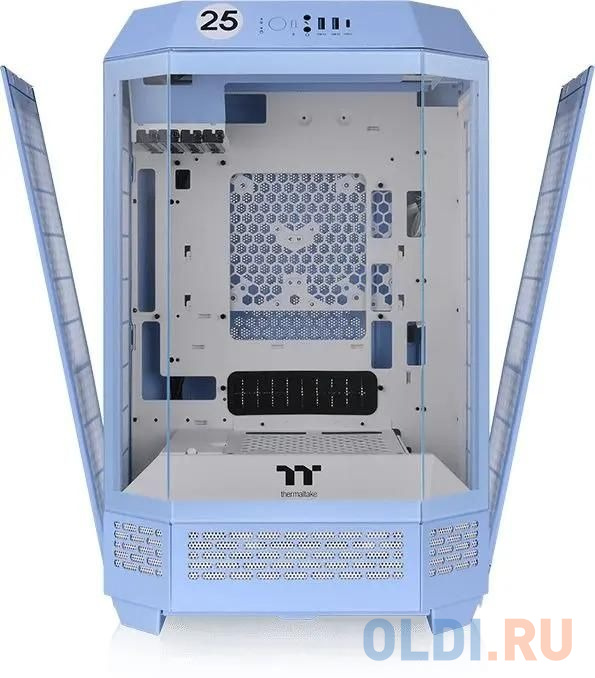 Корпус Thermaltake The Tower 300 Hydrangea голубой без БП miniITX 7x120mm 5x140mm 2xUSB3.0 audio bott PSU в Москвe