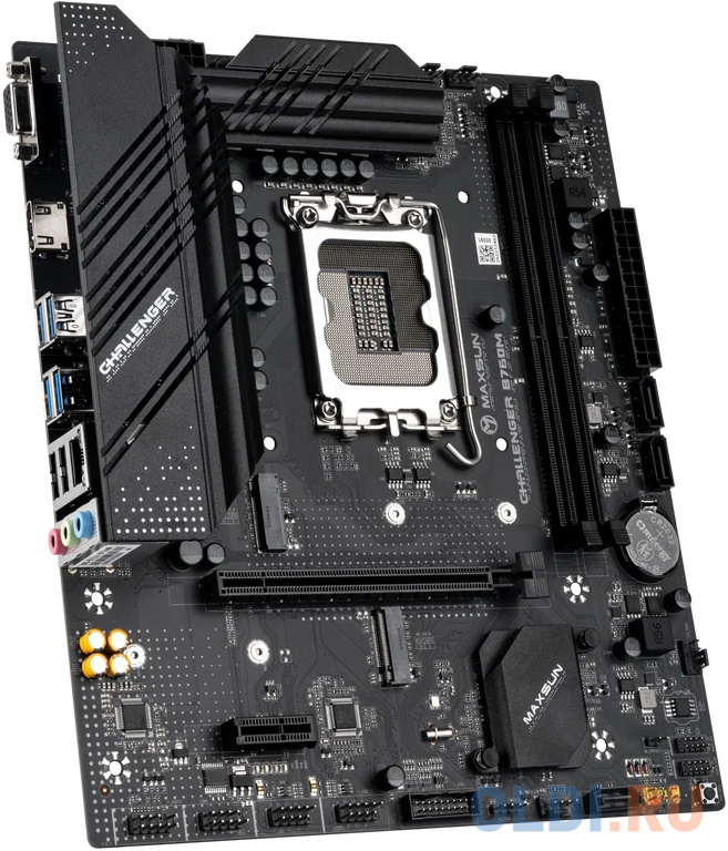 Материнская плата MB Maxsun <MS-Challenger B760M> LGA1700 <B760> 1*PCIEx16, 1*PCIEx4,  2*M.2 , 3*SATA3, HDMI+VGA, mATX, 2*DDR4