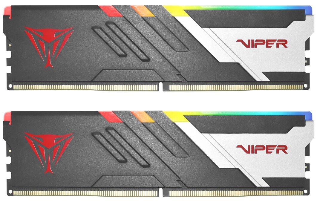 Комплект памяти DDR5 DIMM 32Gb (2x16Gb), 7400MHz, CL36, 1.45 В, Patriot Memory, Viper Venom RGB (PVVR532G740C36K) Retail