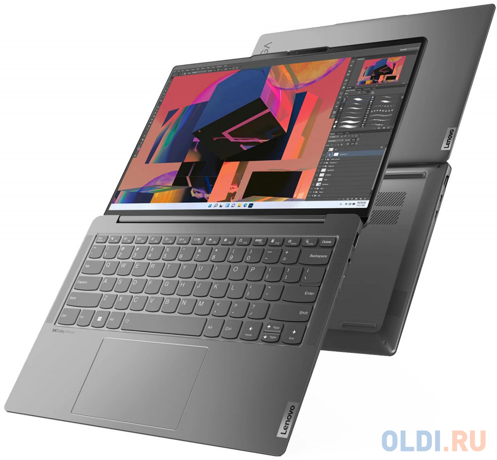 Ноутбук/ Lenovo Yoga Slim 6 14IAP8 14"(2240x1400 IPS)/Intel Core i7 1260P(2.1Ghz)/16384Mb/512SSDGb/noDVD/Int:Intel Iris Xe Graphics/Cam/BT/WiFi/6