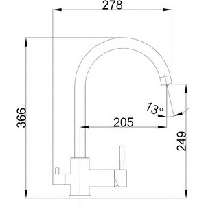 Смеситель для кухни Haiba HB819-8 с подключением фильтра, белый (HB76819-8) в Москвe