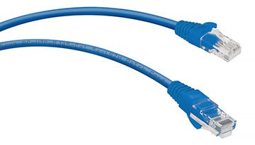 Патч-корд UTP кат.5e, 1 м, RJ45-RJ45, синий, CU, LSZH, Cabeus (PC-UTP-RJ45-Cat.5e-1m-BL-LSZH)