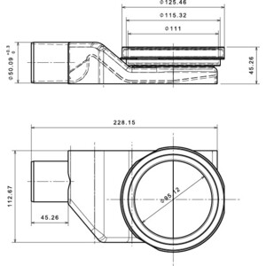 Душевой лоток Pestan Betto Compact Line 550 (13702509)