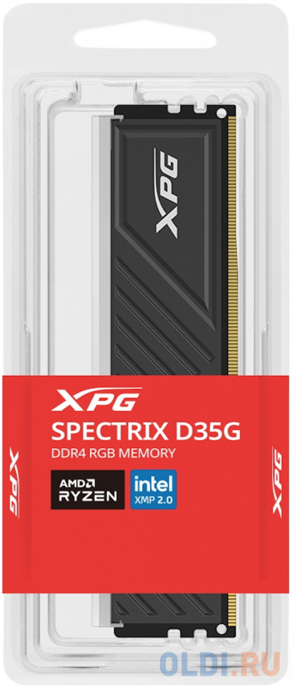 16GB ADATA DDR4 3600 U-DIMM XPG SPECTRIX D35G RGB Gaming Memory AX4U360016G18I-SBKD35G black в Москвe