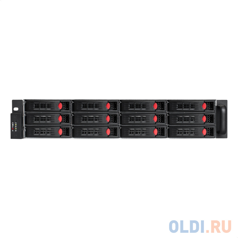 Серверный корпус ExeGate Pro 2U550-HS12 <RM 19", высота 2U, глубина 550, БП 1U-600ADS,12xHotSwap, USB>