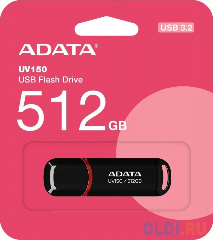 Флеш Диск A-DATA 512GB <AUV150-512G-RBK> UV150, USB 3.2, Черный в Москвe