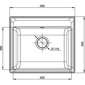 Кухонная мойка GranFest Vertex GF-V-580 белая