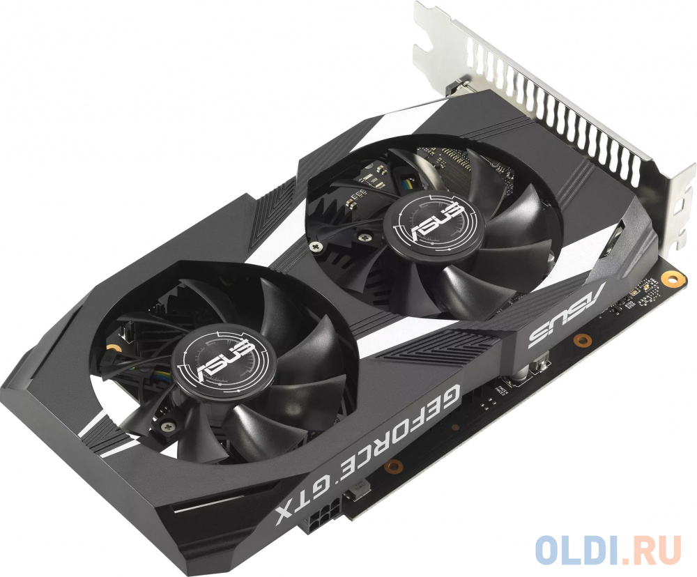 Видеокарта Asus PCI-E DUAL-GTX1650-O4GD6-P-V2 NVIDIA GeForce GTX 1650 4096Mb 128 GDDR6 1620/12000 DVIx1 HDMIx1 DPx1 HDCP Ret