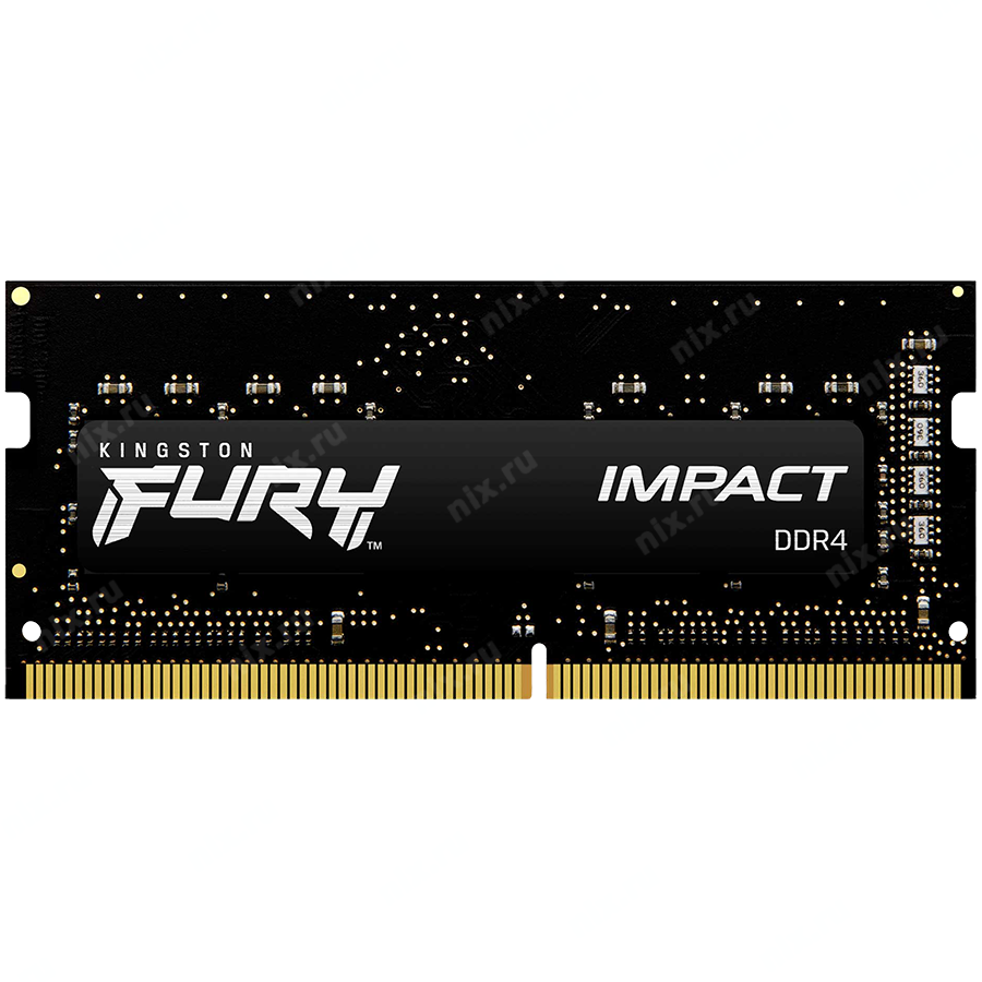Память DDR4 SODIMM 16Gb, 3200MHz, CL20, 1.2 В, Kingston, FURY Impact (KF432S20IB/16)