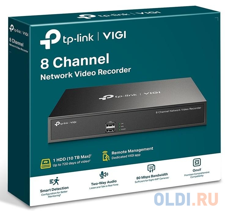 TP-Link VIGI NVR1008H VIGI Восьмиканальный сетевой видеорегистратор