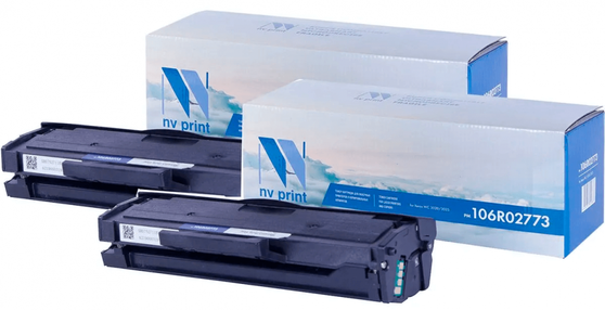 Картридж лазерный NV Print NV-106R02773-SET2 (106R02773), черный, 1500 страниц, 2 шт., совместимый для Xerox Phaser 3020/WorkCentre 3025