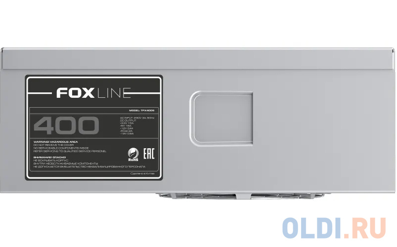 Блок питания/ Foxline TFX400S 400W TFX PSU, NOPFC, 80FAN, 24pin, 4pin (12V), 3xSATA, 1x4pin в Москвe