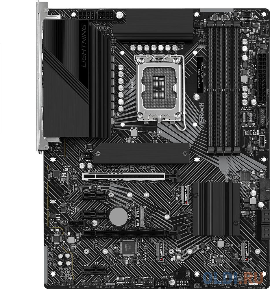 Z790 PG LIGHTNING, Socket 1700, Intel®Z790, 4xDDR5-4800, HDMI, 2xPCI-Ex16, 3xPCI-Ex1, 4xSATA3(RAID 0/1/5/10), 4xM.2, 8 Ch Audio, 1x2.5GLan, (1+2)xUSB2