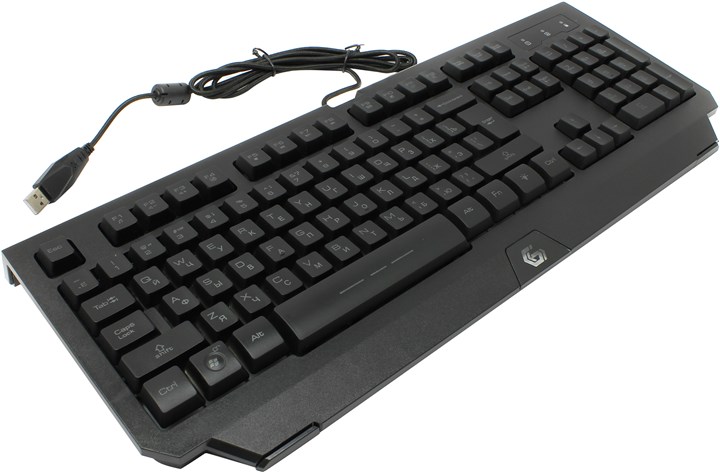 Клавиатура проводная Gembird KB-G300L, мембранная, подсветка, USB, черный