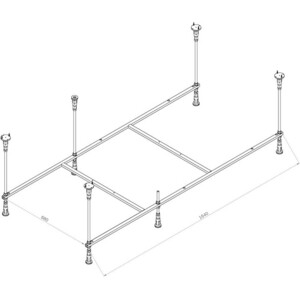 Каркас Am.Pm Func для ванн 170х80 (W84A-170-080W-R) в Москвe