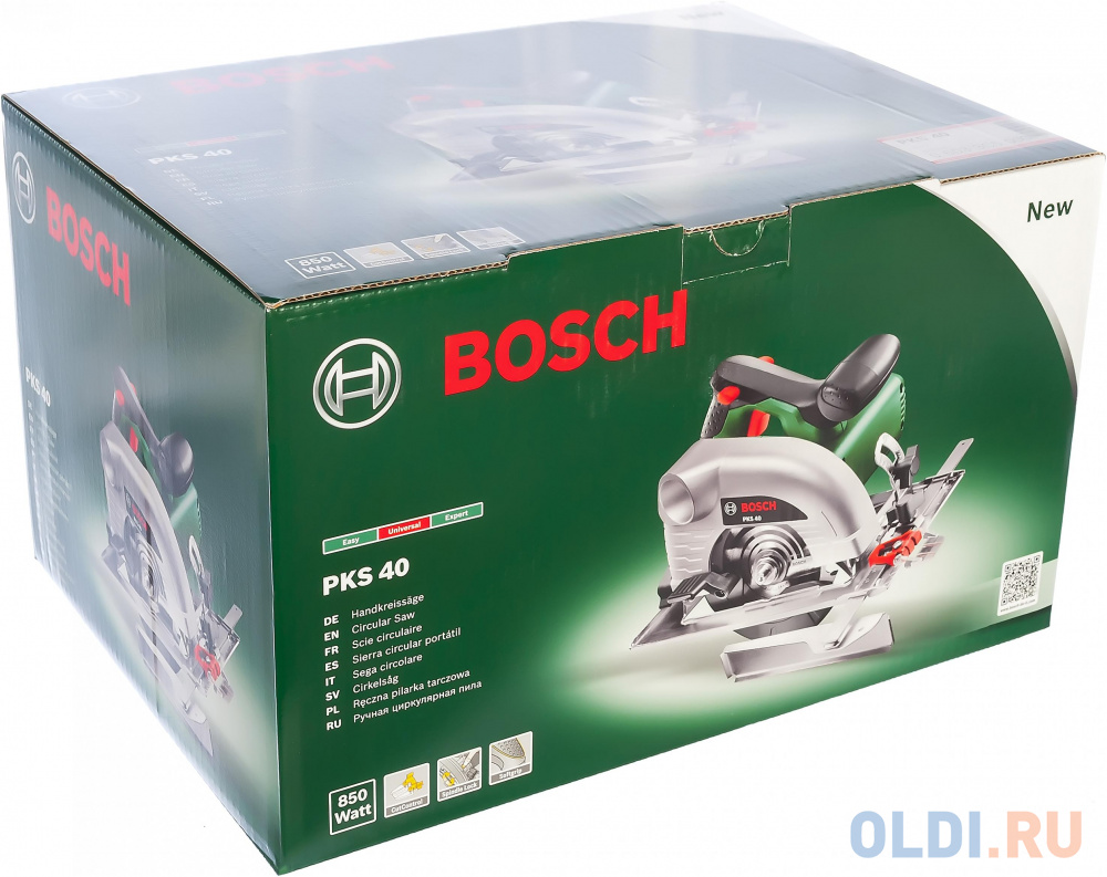 Дисковая пила Bosch PKS 40 850Вт