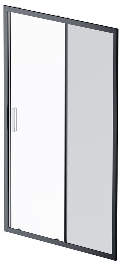 Дверь душевая 120х195 AM.PM Gem Solo W90G-120-1-195BG, стекло тонированное, профиль черный матовый