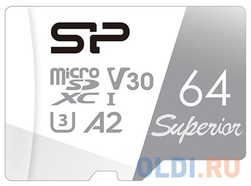 Флеш карта microSD 64GB Silicon Power Superior Pro A2 microSDXC Class 10 UHS-I U3 Colorful 100/80 Mb/s (SD адаптер)