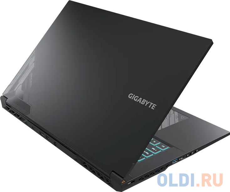 Ноутбук Gigabyte G7 MF Core i5 12500H 16Gb SSD512Gb NVIDIA GeForce RTX4050 6Gb 17.3" IPS FHD (1920x1080) Free DOS black WiFi BT Cam (MF-E2KZ213SD