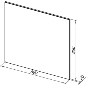 Зеркало Aquanet Lino 90 белый матовый (253908)