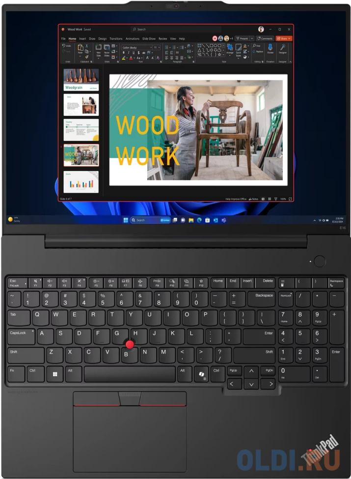 Ноутбук Lenovo ThinkPad E16 Gen2 Core Ultra 7 155H/32Gb/SSD1Tb/16.0&quot;/IPS/WUXGA/NoOs/black  (21MBCTO1WW)