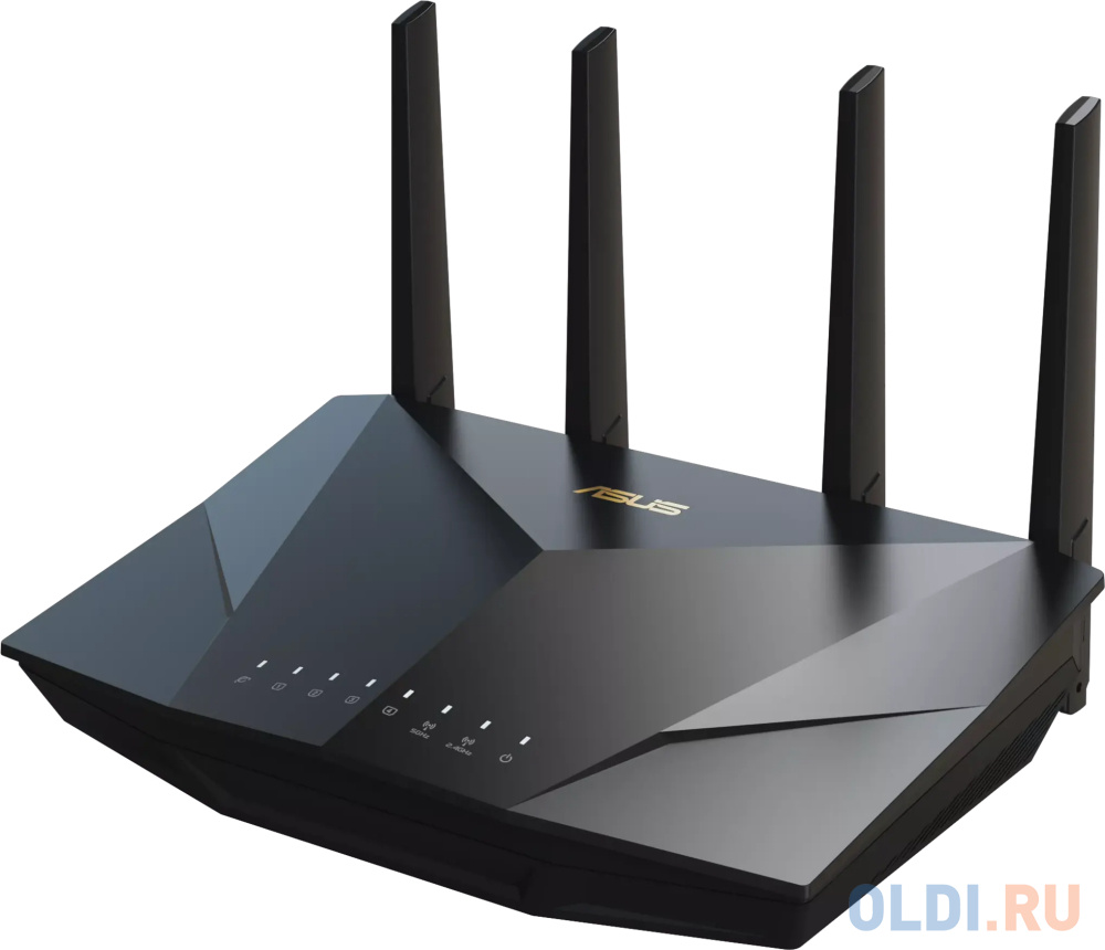 ASUS RT-AX5400 //802.11 a/b/g/n/ac/ax, 4804+574 Mbps, 2,4 + 5 gGz, 4 antennas, USB, LAN; 90IG0860-MO9B00