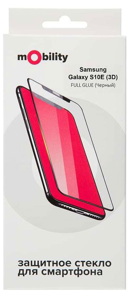 Защитное стекло mObility для Samsung Galaxy S10E Full Screen черный