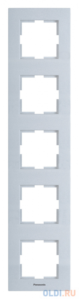 Рамка Panasonic Karre Plus WKTF08152SL-RU 5x вертикальный монтаж пластик серебро (упак.:1шт)