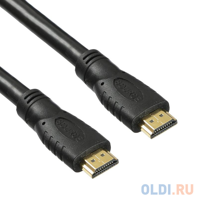 Кабель HDMI 20м Бюрократ BHP HDMI 2.0-20 круглый черный