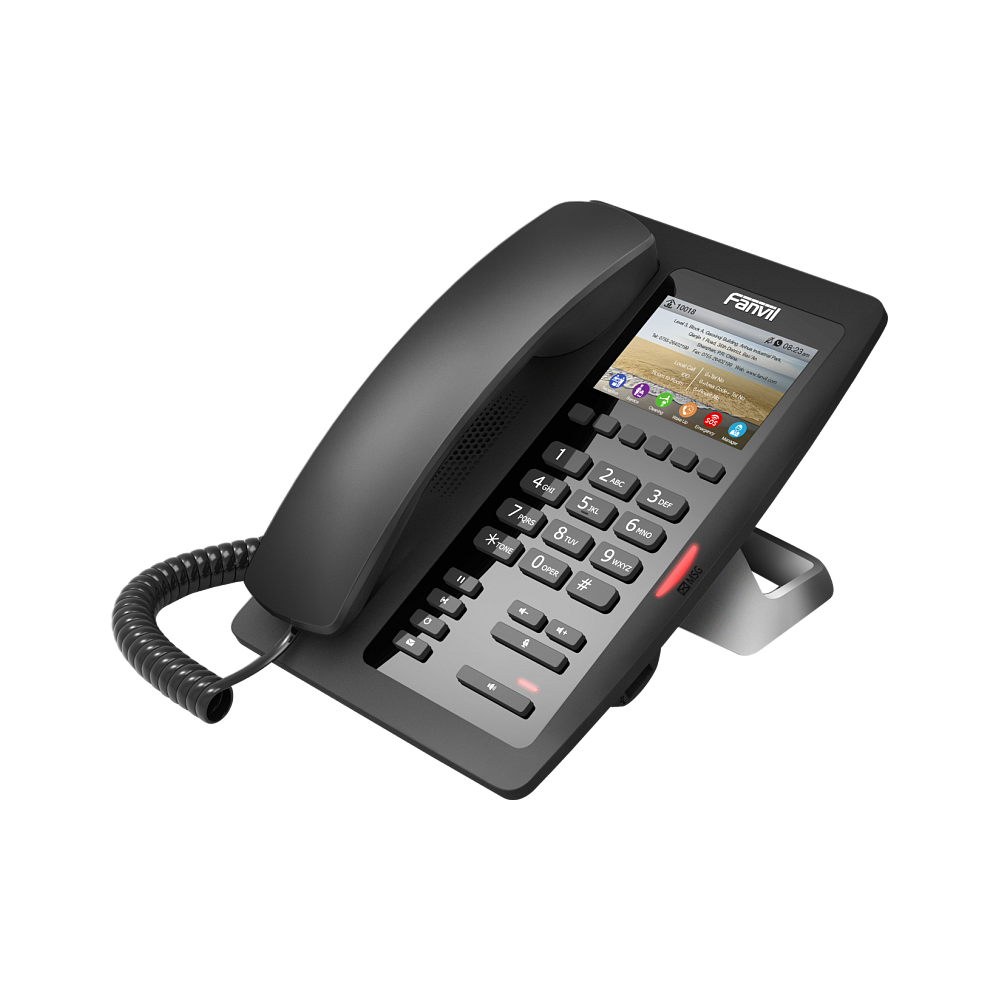 VoIP-телефон Fanvil H5, 2 линии, 2 SIP-аккаунта, цветной дисплей, PoE, черный (FH5PPSU)