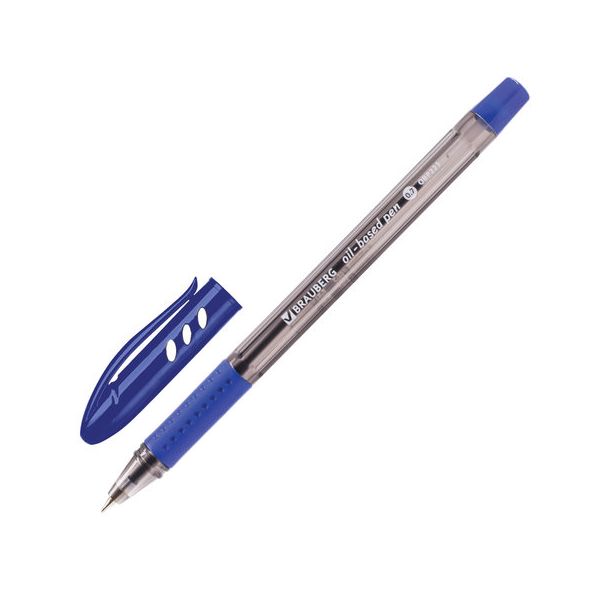 Ручка шариковая масляная BRAUBERG Black Tone, СИНЯЯ, корпус тонированный, узел 0,7 мм, линия письма 0,35 мм, OBP223, (24 шт.)