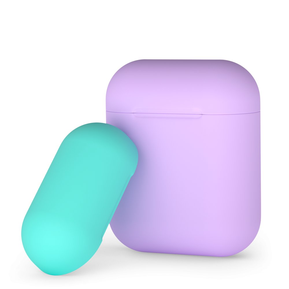 Силиконовый чехол Deppa для AirPods violet-mint