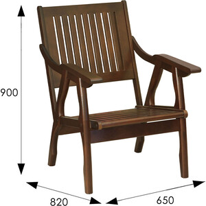 Кресло Мебелик Массив решетка, каркас орех (П0005874) в Москвe