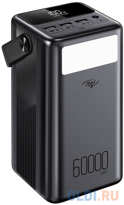 Внешний аккумулятор Power Bank 60000 мАч Itel Maxpower 600PF черный