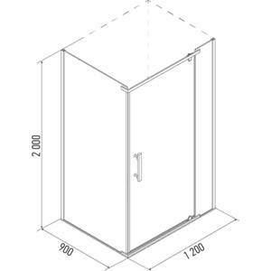 Душевой уголок Erlit Comfort 120x90 тонированный, хром (ER10112H-C4, ЛП00083)