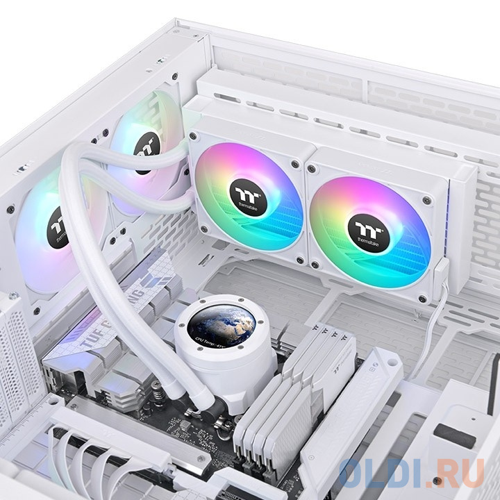 Система водяного охлаждения Thermaltake TH240 V2 Ultra EX Snow ARGB Soc-AM5/AM4/1151/1200/1700 белый 4-pin 28.5dB Al+Cu LCD Ret (CL-W425-PL12SW-A)