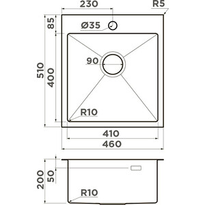 Кухонная мойка Omoikiri Akisame 46-GB графит (4997012) в Москвe